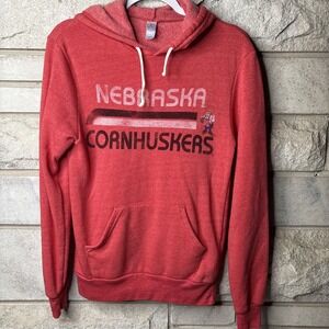 ALTERNATIVE NEBRASKANCORNHUSKERS MENS‎ SMALL HOODIE SWEATSHIRT RED